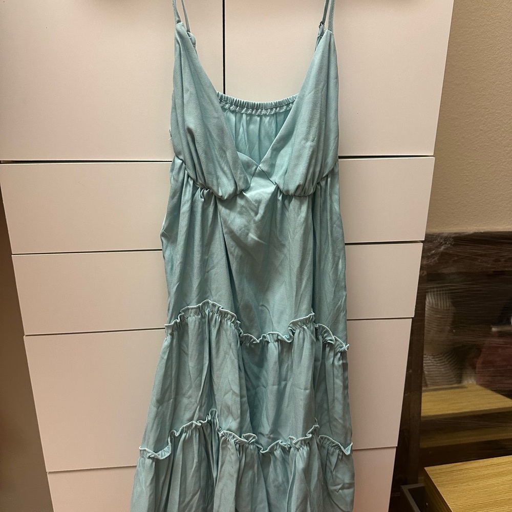 SHEIN Light Blue Mini Dress